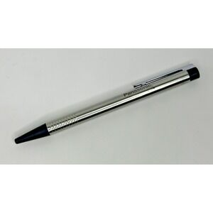 Lamy Pen Ball Point Blue Ink Silver Tone Black Panasonic Logo